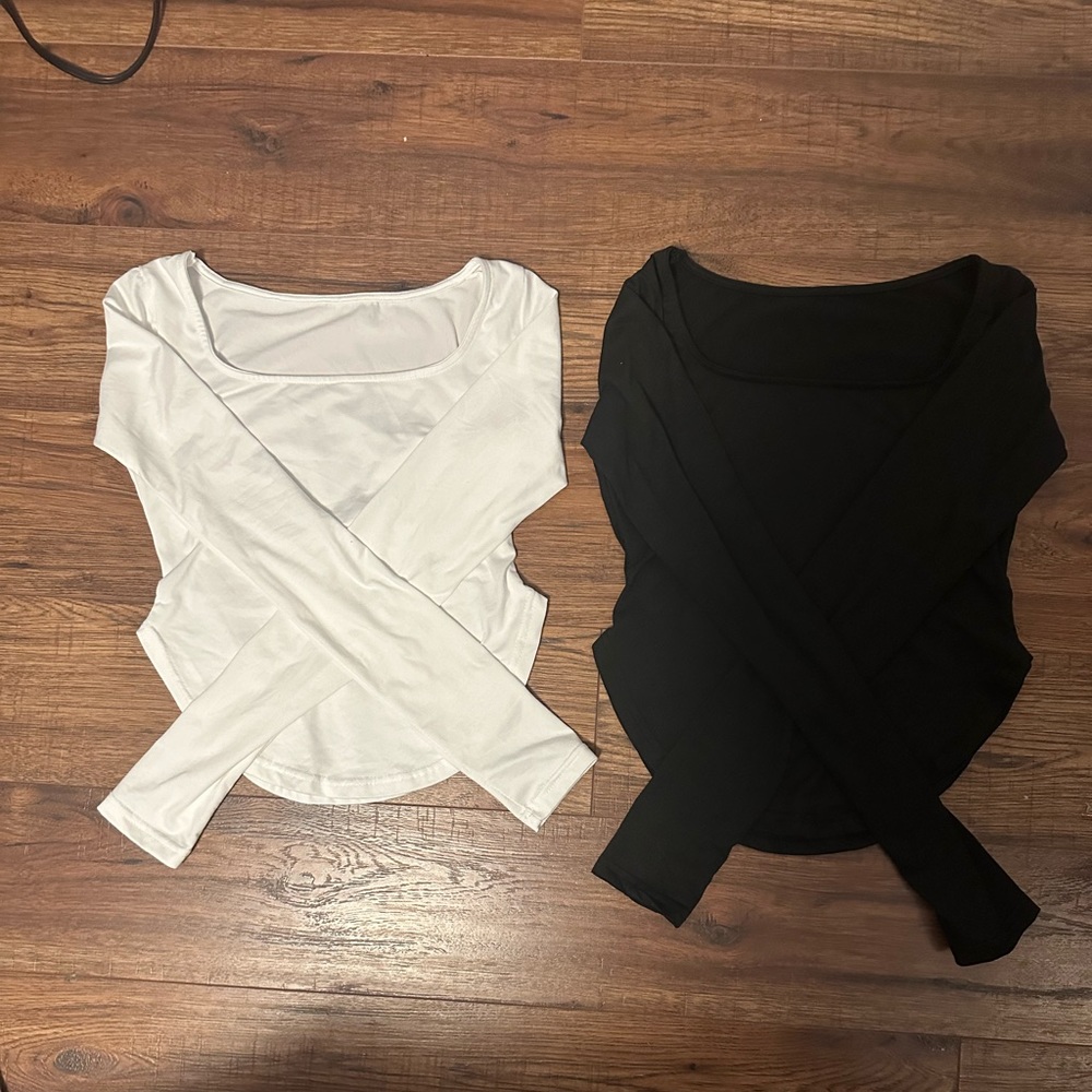 Long sleeve crop top bundle set
